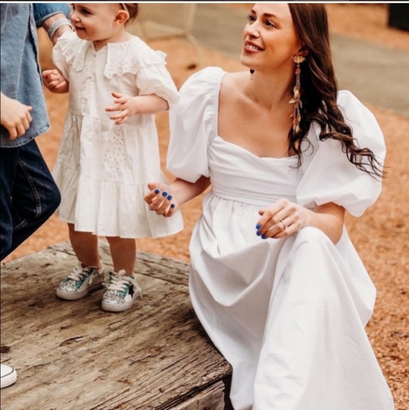 ZARA * BLOGGERS FAVORITE DRAPED POPLIN DRESS White Midi Maxi - Picture 2 of 16